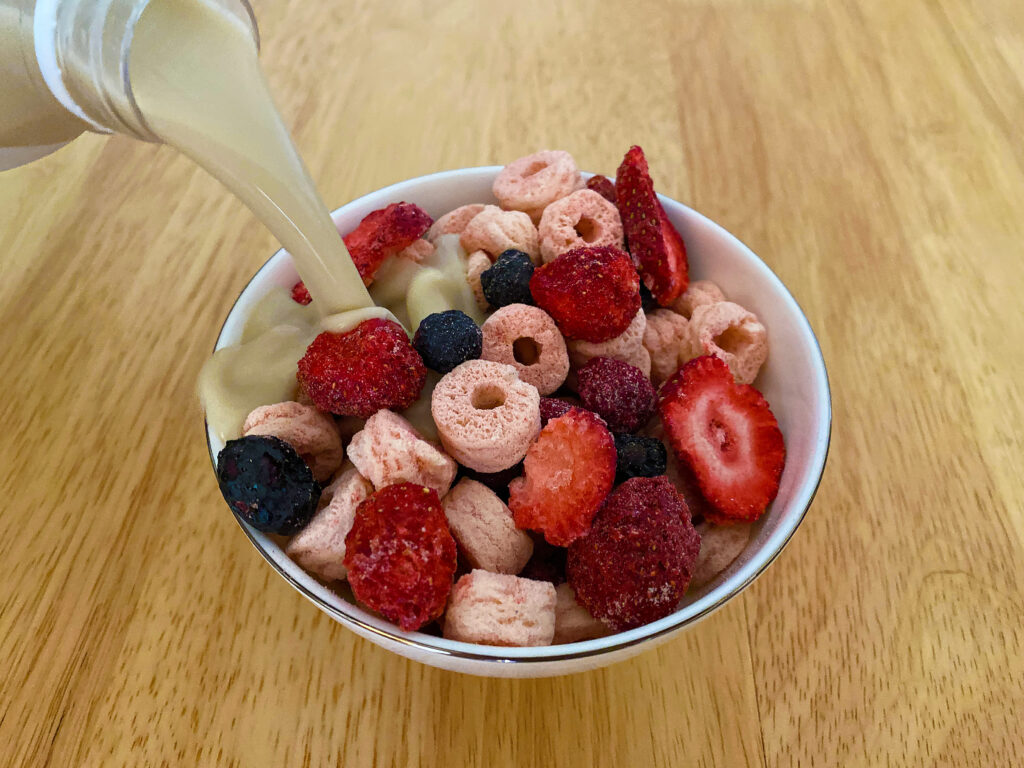 cereal with freeze dried fruits